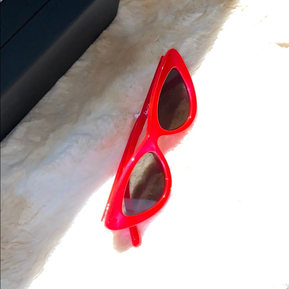 Le Specs THE LAST LOLITA OPAQUE RED SILVER MIRROR